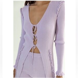 Find Me Now Cleo Long Cardigan in Lilac Size: M, NWT